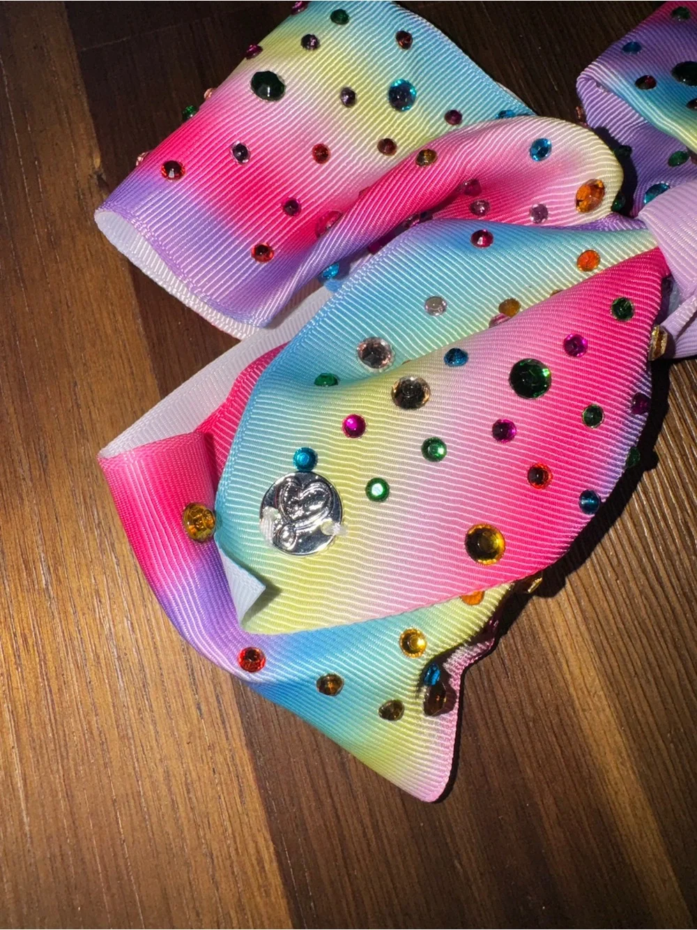 JoJo Siwa Multi-Color Rhinestone Bow Hair Clip - Pink Blue Purple Yellow